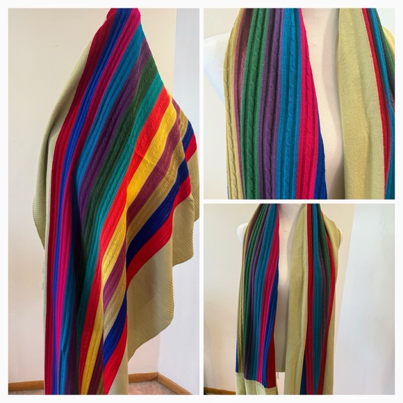 Colorful Striped Knit Scarf - 🧣 - NEW - Picture 2 of 7